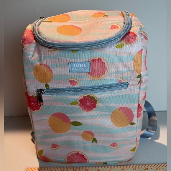 NWT June Shine Citrus Print Insulated Cooler Backpack - Picture 1 of 11